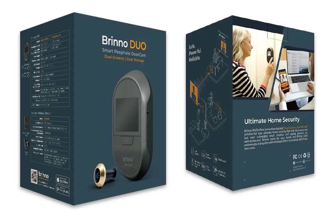 Brinno DUO SHC1000W elektroniczny wizjer drzwi z WiFi i aplikacją mobilną