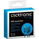 CLICKTRONIC Adapter wtyk Jack 3,5mm - 2x gniazdo Jack 3,5mm 10cm