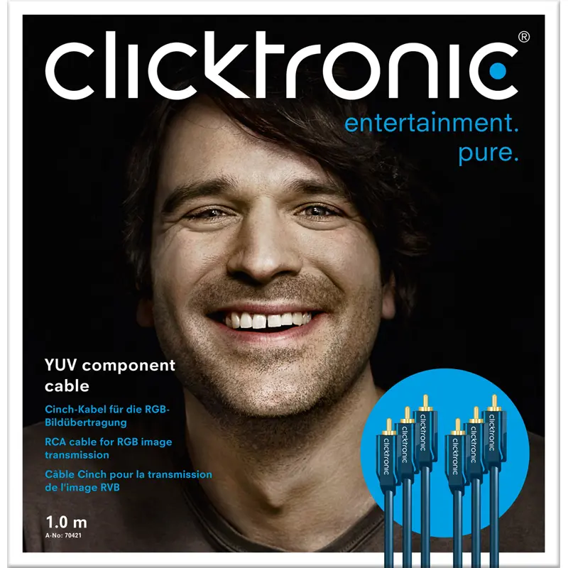 CLICKTRONIC Kabel 3xRCA - 3xRCA ( komponent YUV ) 7,5m