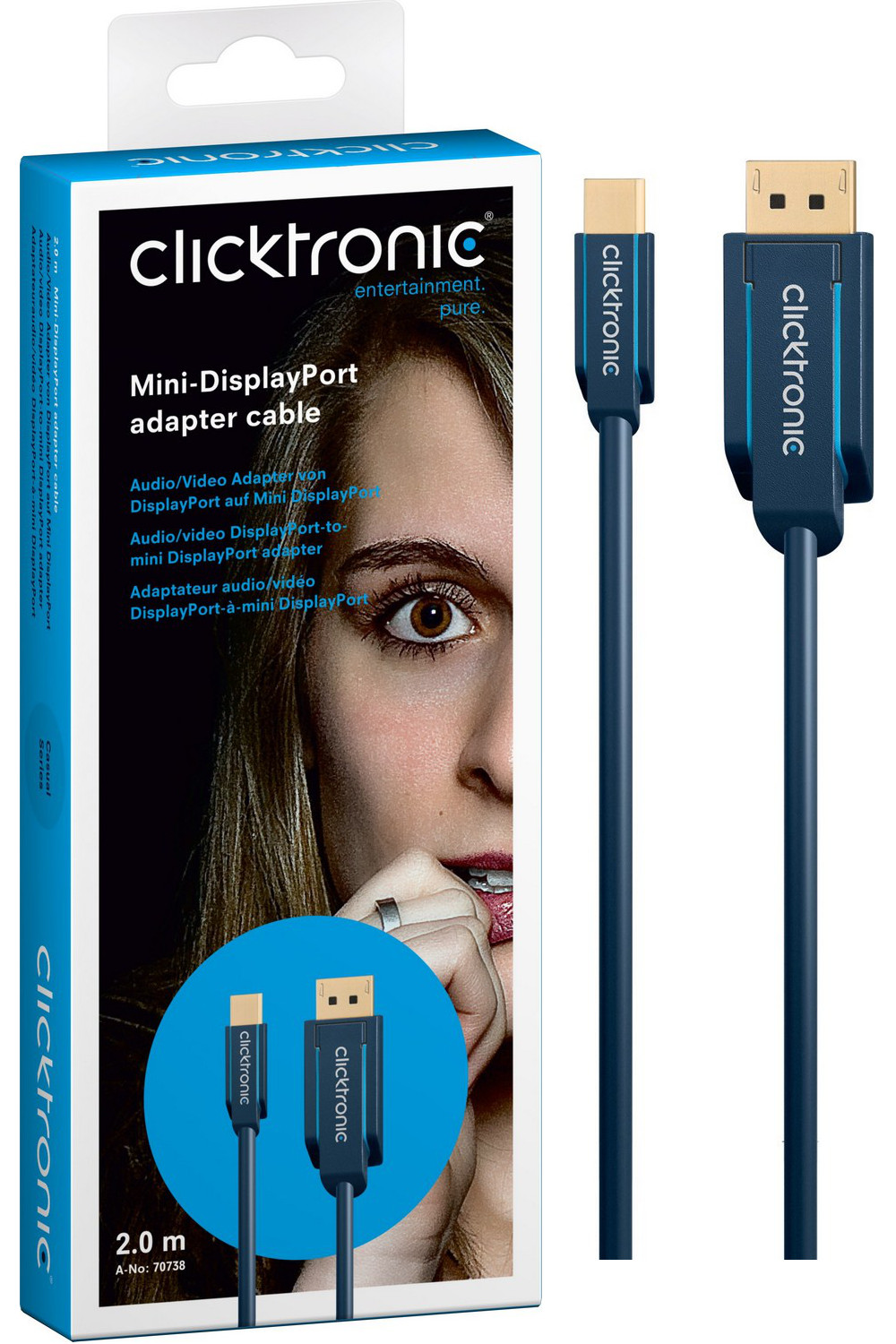 CLICKTRONIC Kabel DisplayPort DP - Mini DisplayPort 1m