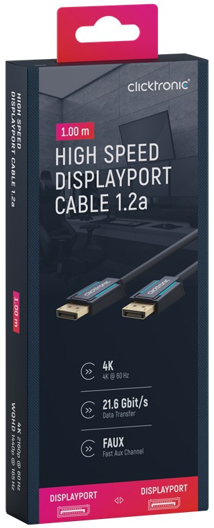 CLICKTRONIC Kabel DisplayPort DP - DP 1m