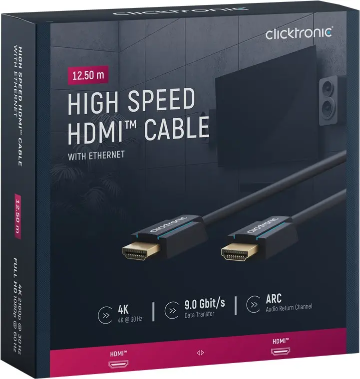 CLICKTRONIC Kabel HDMI 1.4 Full HD 12,5m