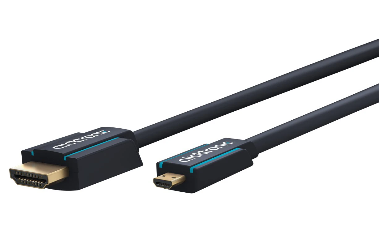 CLICKTRONIC Kabel HDMI - HDMI Micro HD/4K/3D TV 1m
