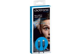 CLICKTRONIC Kabel USB 2.0 micro USB - USB-C 2m