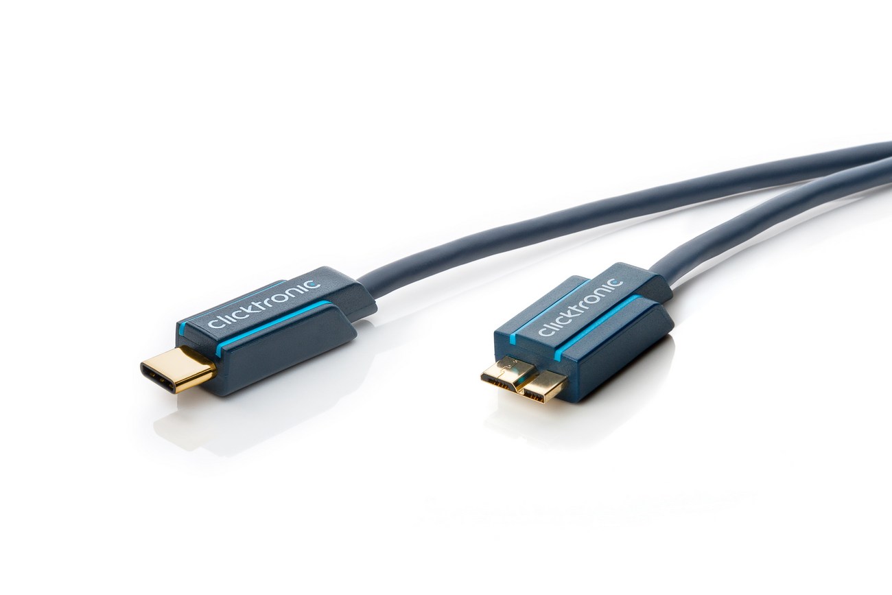 Clicktronic kabel usb 3 0 micro usb typ b usb c 1m dmtrade pl