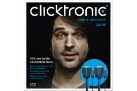 CLICKTRONIC Kabel VGA + Audio 20m