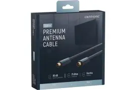 CLICKTRONIC Przyłącze kabel antenowy TV IEC gn.TV/wt.TV ekranowane 3m