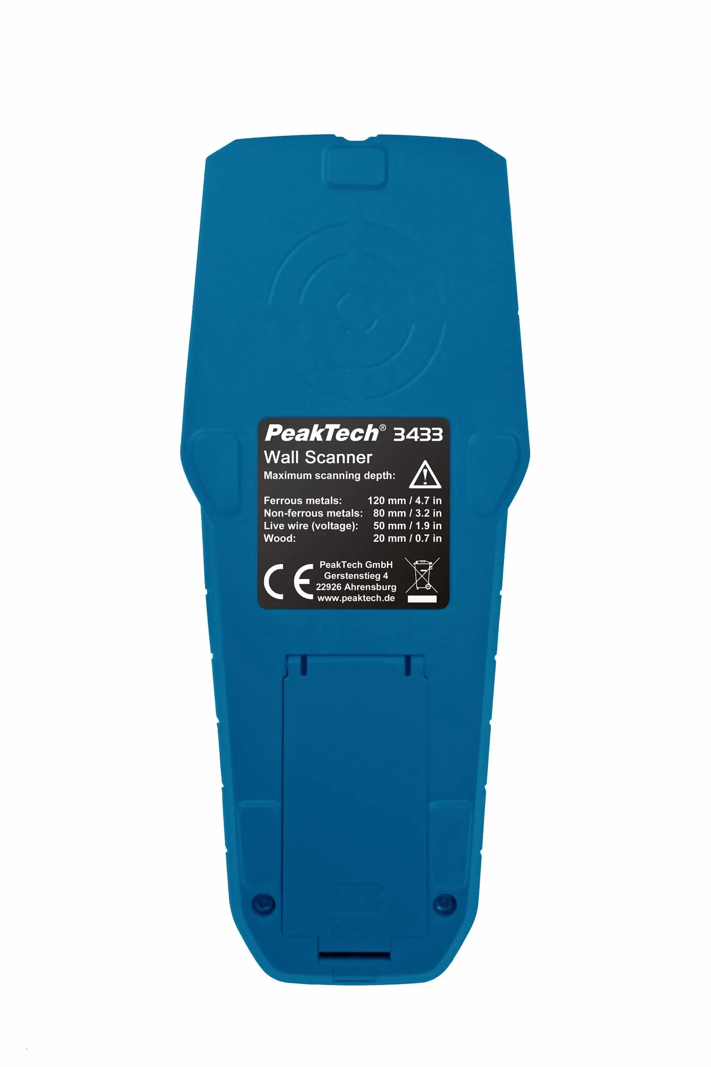 Cyfrowy detektor lokalizator wykrywacz kabli metalu drewna w ścianach PeakTech 3433