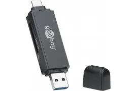 Czytnik kart pamięci SD microSD USB 3.0/USB-C Goobay