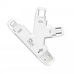 Czytnik kart pamięci SD microSD 4w1 USB USB-C Lightning microUSB SPU-CR01