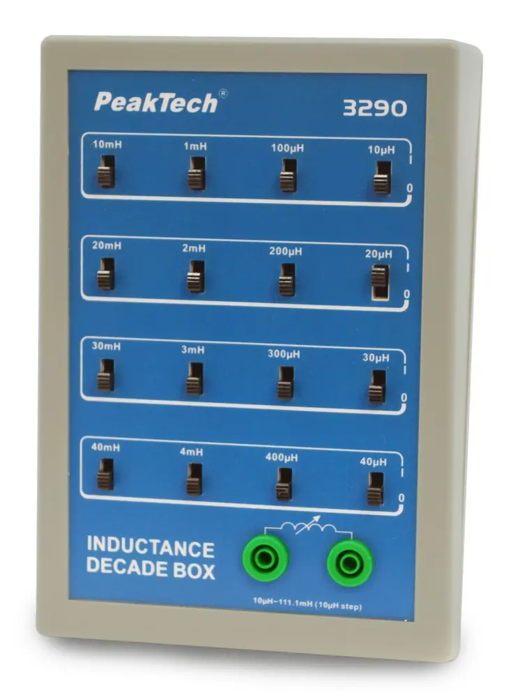 Dekada indukcyjna z przełącznikami przesuwnymi PeakTech 3290