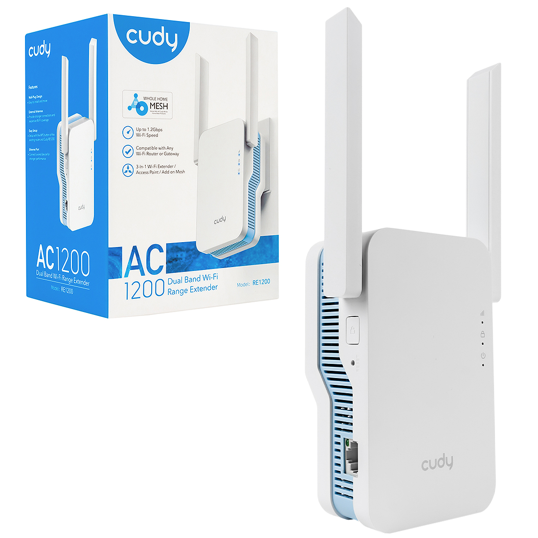 Repeater wzmacniacz Wi-Fi CAT5 AC1200 Cudy RE1200 OpenWRT