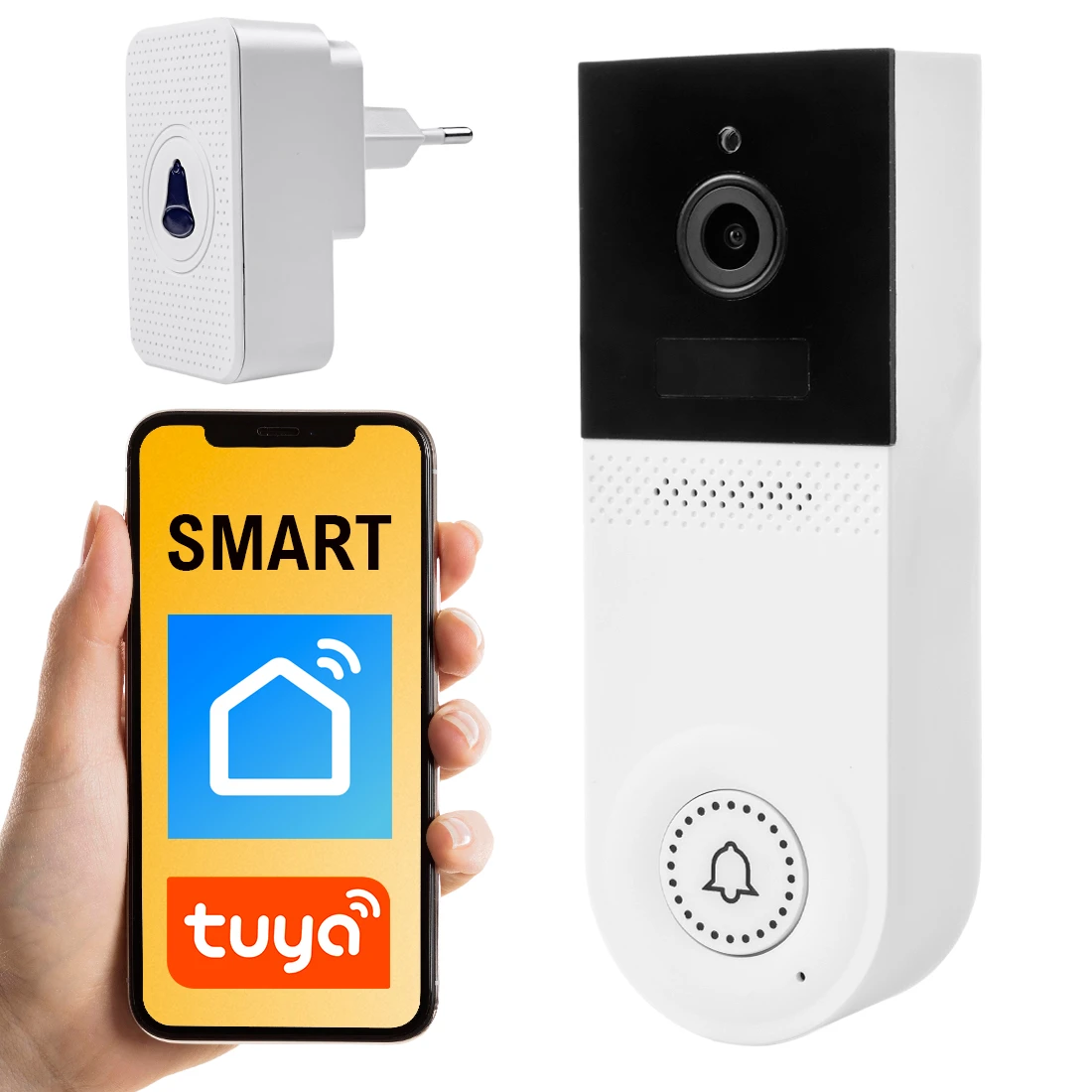 Dzwonek z kamerą WIFI i czujnikiem ruchu smart home Spacetronik SL-DB13W  Smart Life Tuya