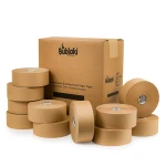 Eko taśma zbrojona z pulpy drzewnej aktywowana wodą 70 mm / 182 m Bublaki BT-W703R (10 szt.)