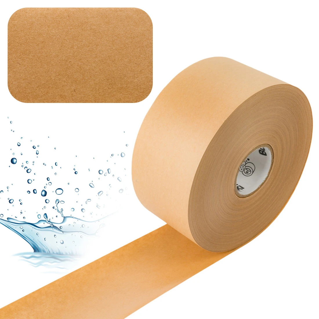 Ekologiczna taśma papierowa z Kraftowego papieru aktywowana wodą 80 mm / 200 m Bublaki BT-W801