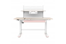 Regulowane biurko dla dziecka z półką Spacetronik XD 112x60 cm (różowe)