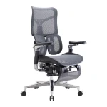 Ergonomiczny fotel biurowy Spacetronik SPRINGLE 66, czarny, rozkładany