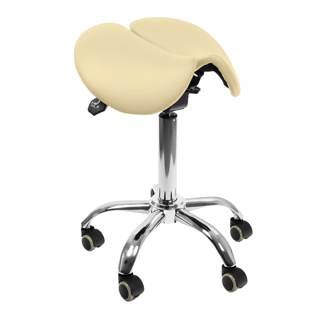 Ergonomiczny hoker siodło taboret obrotowy Spacetronik Sella (beżowy)