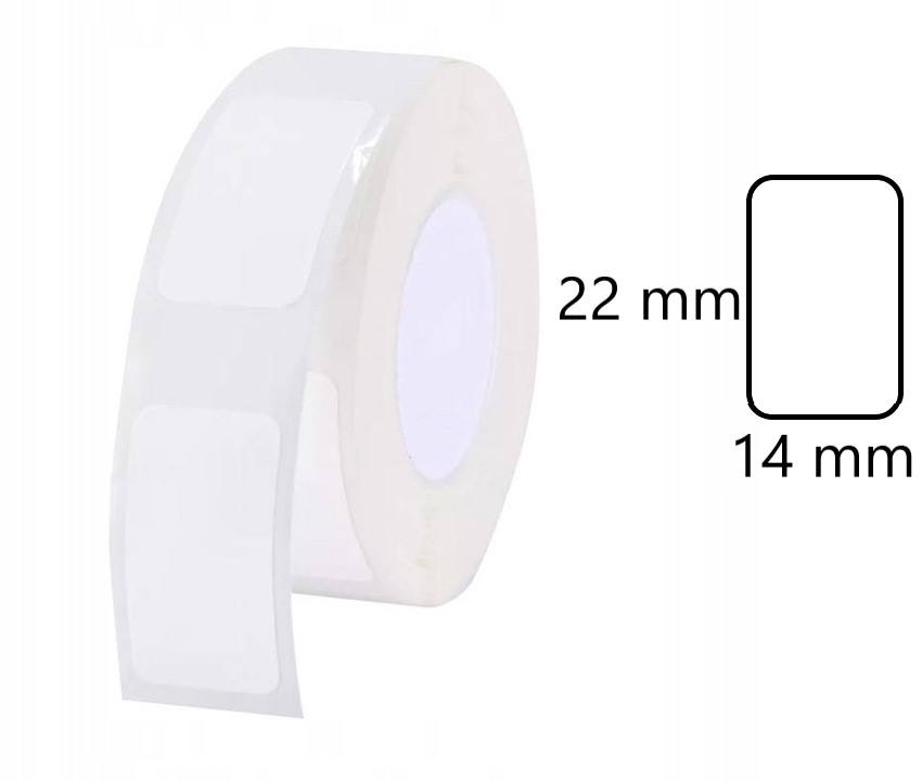 Etykiety na rolce do drukarek Niimbot z serii D białe 14x22mm 250 sztuk