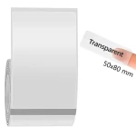 Etykiety na rolce do drukarek Niimbot z serii B transparentne 50x80mm 95 sztuk