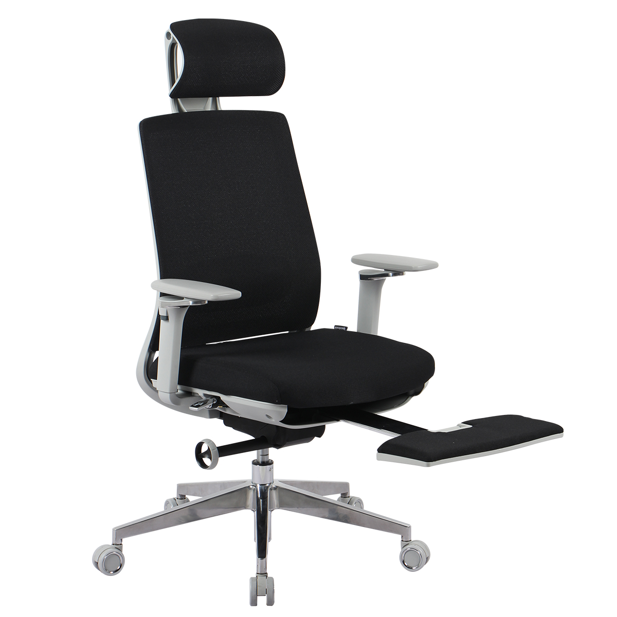 Fotel ergonomiczny biurowy 5D z podnóżkiem Spacetronik Albert Czarny