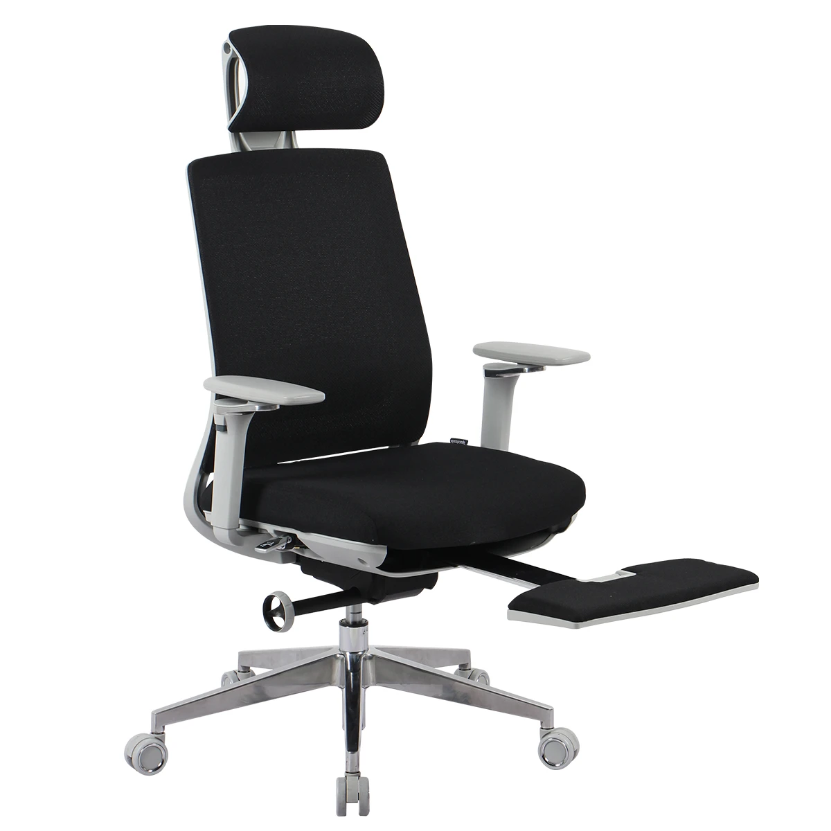 Fotel ergonomiczny biurowy 5D z podnóżkiem Spacetronik Albert Czarny