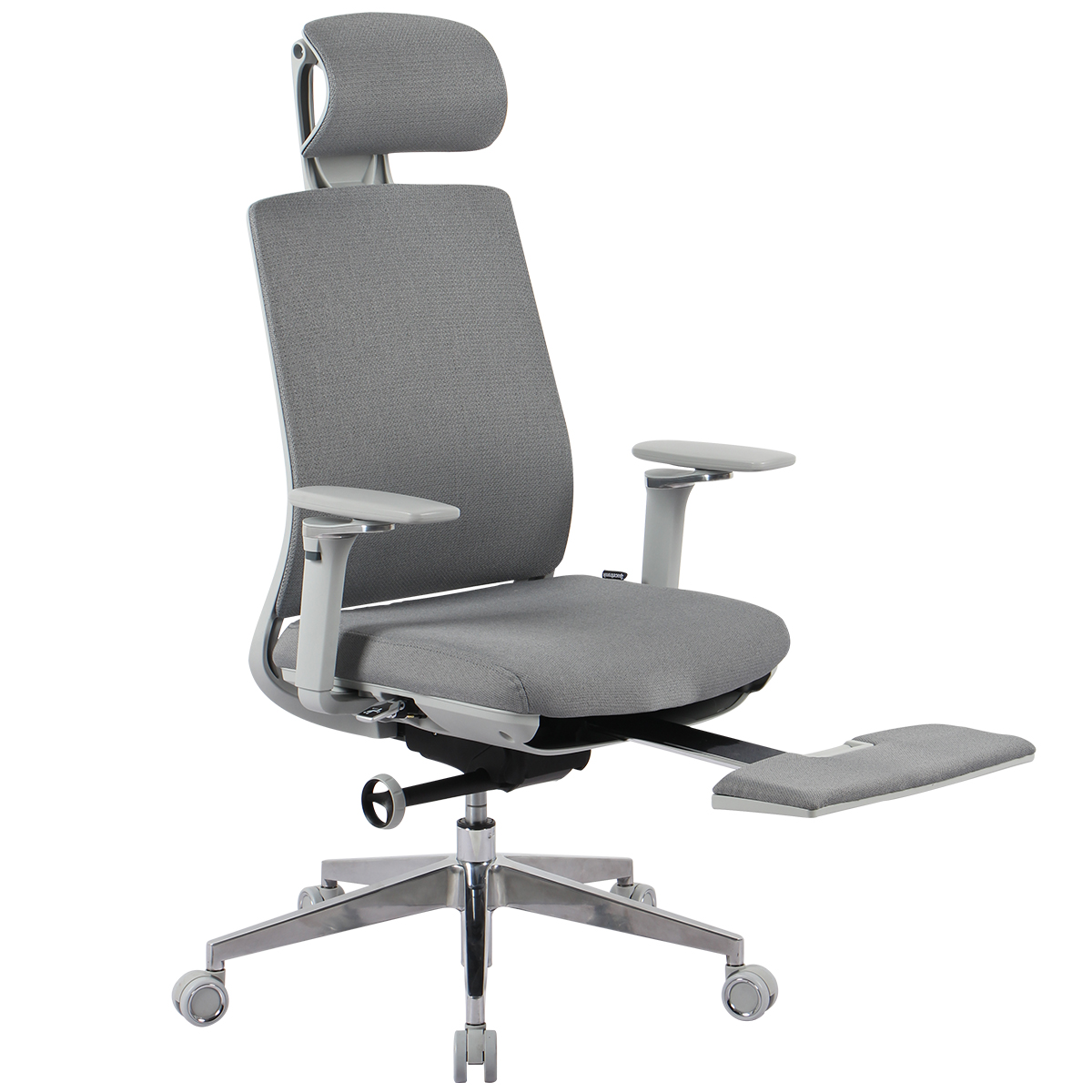 Fotel ergonomiczny biurowy 5D z podnóżkiem Spacetronik Albert Szary