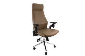 Fotel ergonomiczny biurowy z podłokietnikiem 4D Spacetronik GUNNAR brązowy