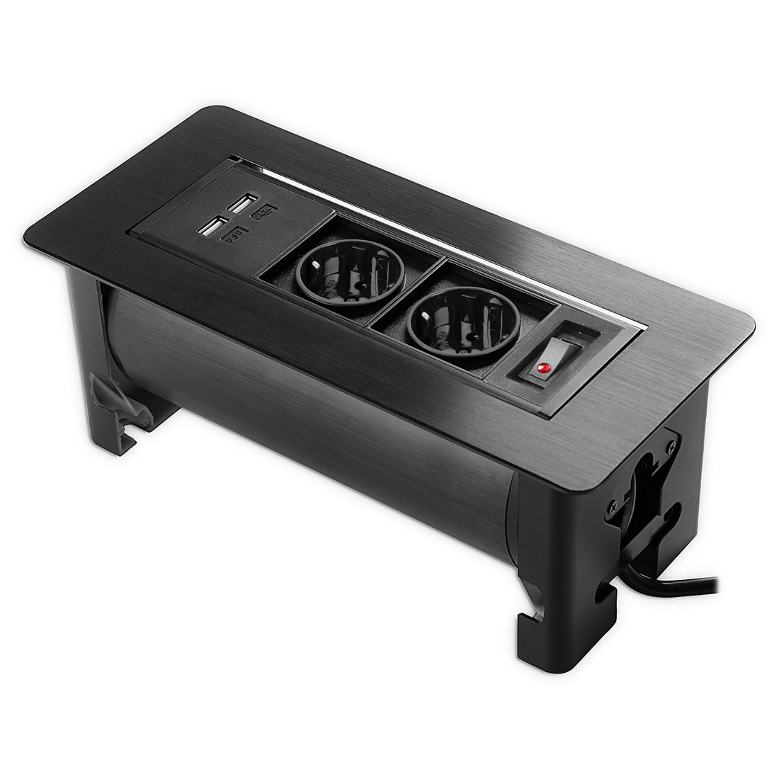 Gniazdo chowane w blat obrotowe Spacetronik SPS-O24B V2