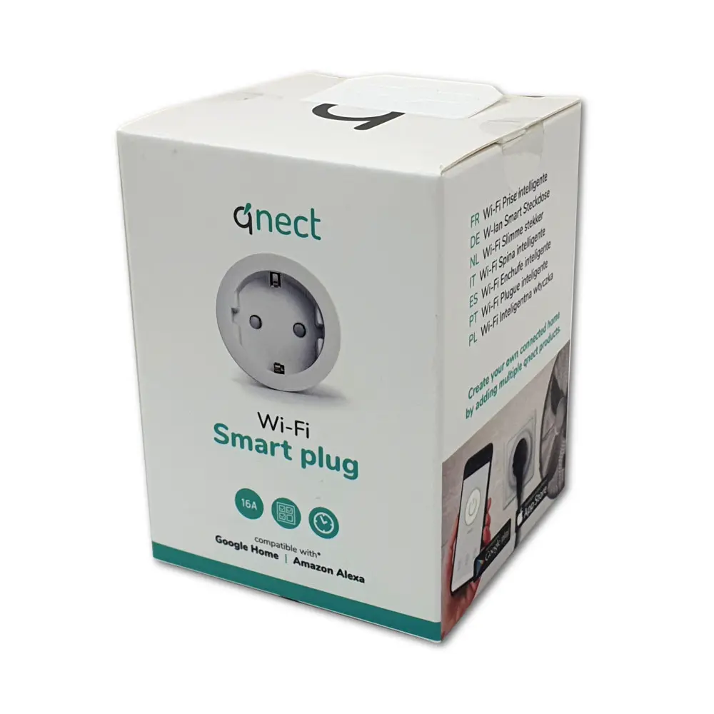 Gniazdo sieciowe Qnect WiFi QN-WP01 SmartLife Tuya WiFi