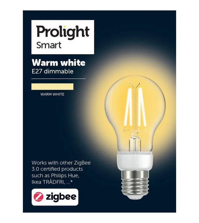 Inteligentna żarówka ZigBee LED Wi-Fi Prolight 8W białe ciepłe