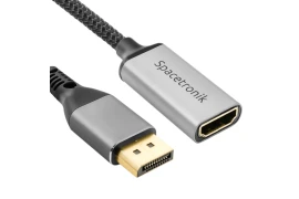 Kabel Adapter DP na HDMI 1.4 4K 20cm Spacetronik KDH-SPA002