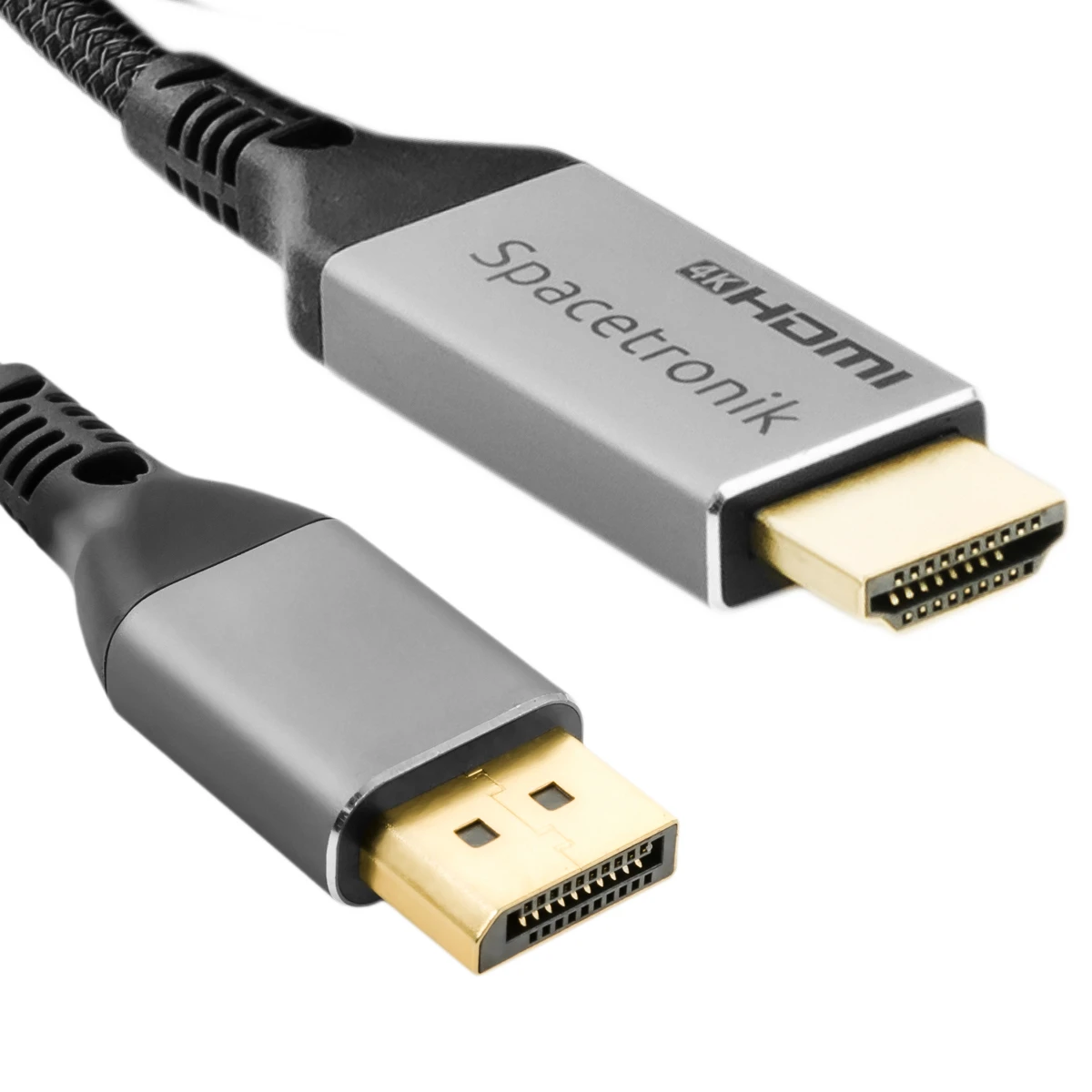 Kabel Złącze DP na HDMI 1.4 w Oplocie 4K 2m Spacetronik KDH-SPA020