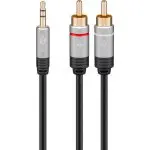 Kabel audio wtyk Jack 3,5mm - 2x wtyk RCA Goobay Plus 3m