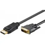 Kabel Display Port DP - DVI-D (24 pin)  czarny 1m