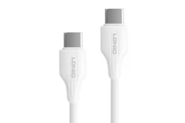 Kabel do szybkiego ładowania USB-C / USB-C 1m 65W biały LC121C