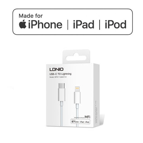 Kabel do szybkiego ładowania urządzeń Apple USB-C na Lightning LDNIO MFI