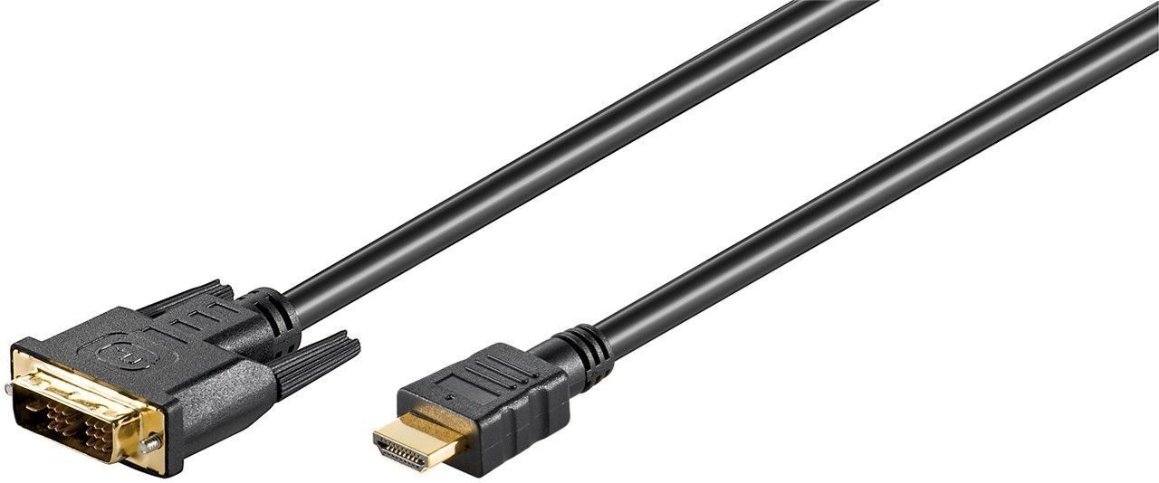 Kabel DVI-D (18+1 pin) Single Link - HDMI czarny 10m