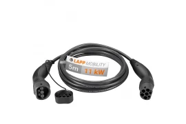 Kabel EV PHEV do ładowania samochodu elektrycznego Type 2 LAPP 11kW 20A czarny 5m