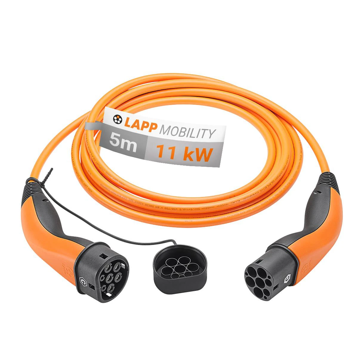 Kabel EV PHEV do ładowania samochodu elektrycznego Type 2 LAPP 11kW 20A orange 5m