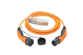 Kabel EV PHEV Type 2 LAPP 22kW 32A pomarańczowy 7m