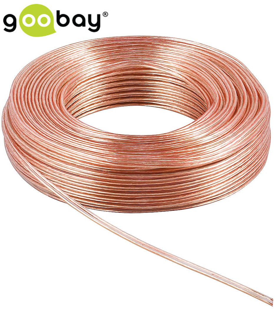 Kabel głośnikowy GOOBAY transparentny 2x4.0mm2 CCA 100m