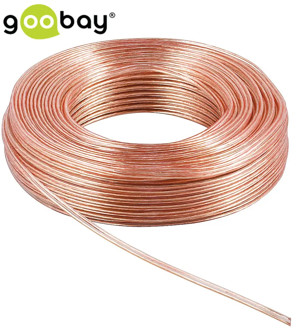 Kabel głośnikowy GOOBAY transparentny 2x4,0mm² CCA 25m