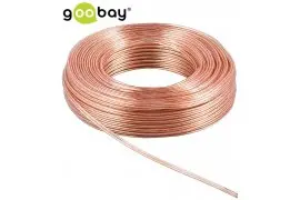 Kabel głośnikowy GOOBAY transparentny 2x4.0mm2 CCA 100m