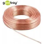 Kabel głośnikowy GOOBAY transparentny 2x4,0mm² CCA 25m