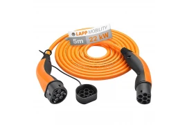 Kabel HELIX EV PHEV do ładowania samochodu Type 2 LAPP 22kW 32A orange 5m