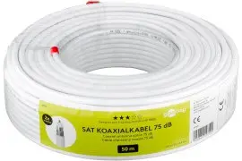 Kabel Koncentryczny RG6 Goobay 2xEKRAN 75dB CCS 50m