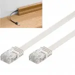 Kabel LAN Patch CAT 6 U/UTP PŁASKI BIAŁY 2m