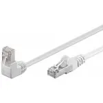 Kabel LAN Patchcord CAT 5e F/UTP BIAŁY KĄTOWY 1x90st. 5m