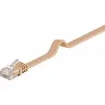 Kabel LAN Patchcord CAT 6 U/UTP PŁASKI brązowy 0,5m